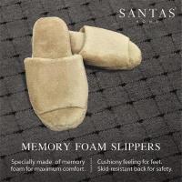 SANTAS รองเท้า Slipper รุ่น Micro Fiber Size S/M สีน้ำตาลอ่อน