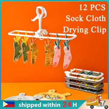 24 PCS Hanger Clips Clothes Clips Clothes Hangers Sock Dryer