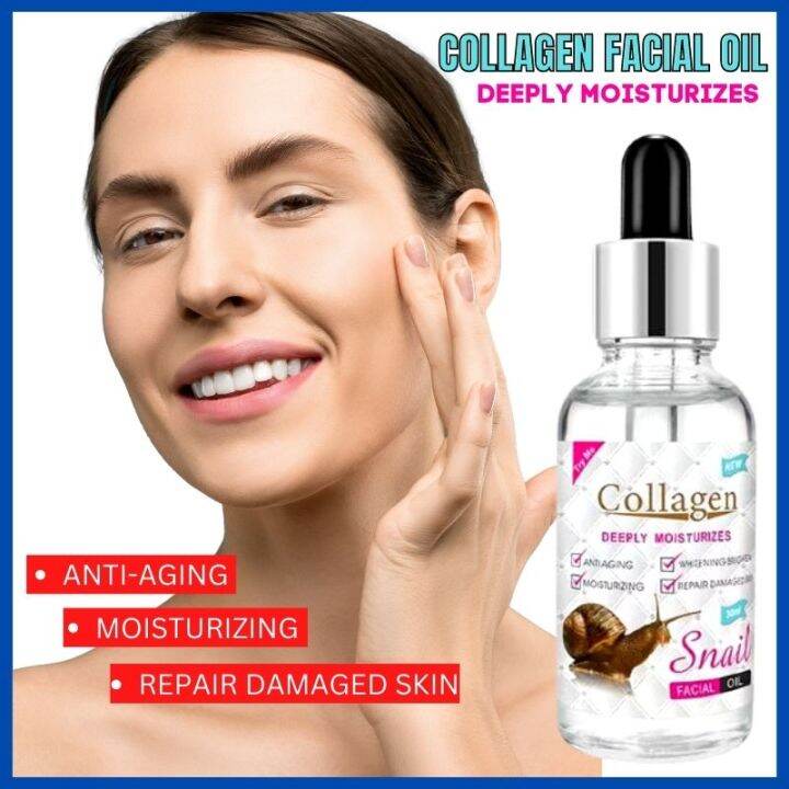Hot Deals Collagen Snail Facial Oil 30ml Skin whitening Scar Repair 100