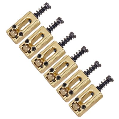 6 Pcs Metal Guitar Bridge Saddle Ball Roller String Tremolo Bridge Saddles for Electric Guitar Replacement Parts