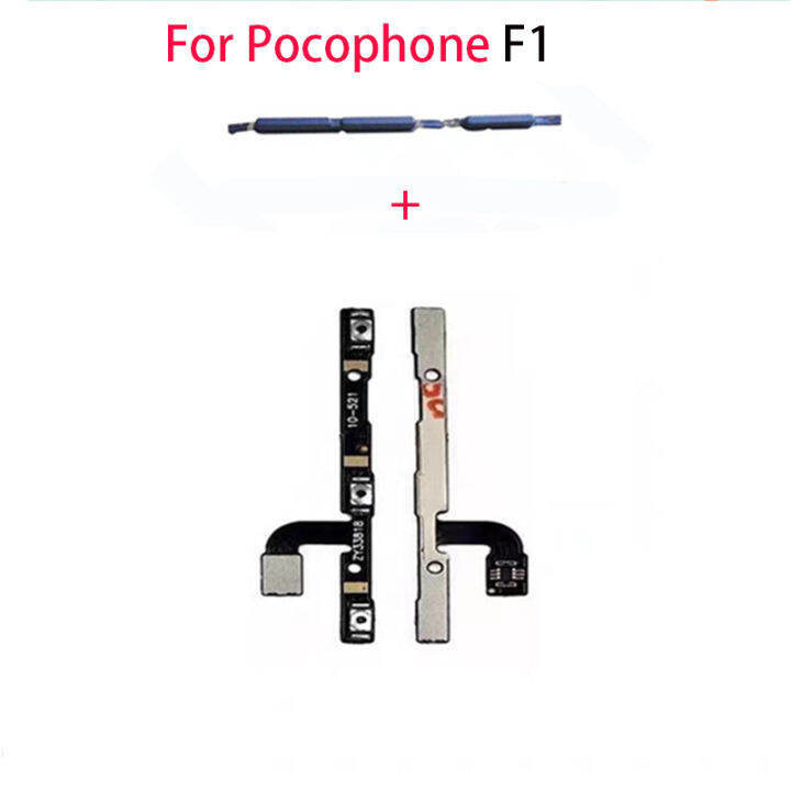 ปุ่มปรับระดับเสียงปุ่มเปิดปิดสายยืดหยุ่นสำหรับ-xiaomi-pocophone-poco-f1อะไหล่สายเคเบิลเฟล็กซ์