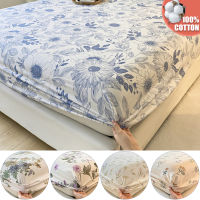 100 Cotton 1 Pcs Fitted Sheet (without Pillowcase), for SingleCouple Bed, Breathable Soft Non-slip, 16 Sizes，Customizable