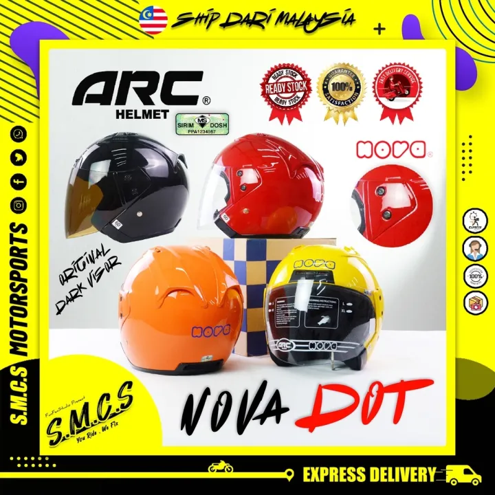 ARC NOVA DOT Helmet Sama Dengan ARC RITZ Helmet Murah (100 Original