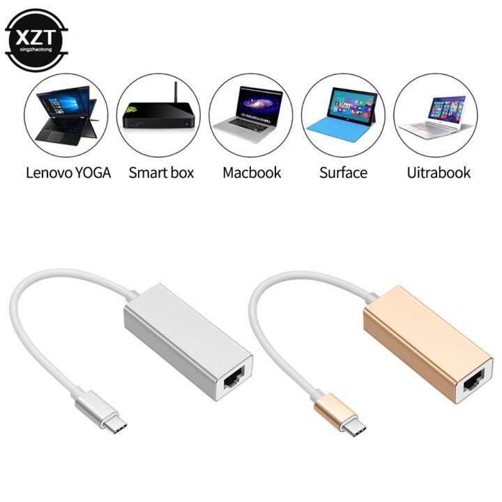 USB TypeC To RJ45 Lan Network Card 10/100Mbps For Macbook Windows 7/8/10 Laptop