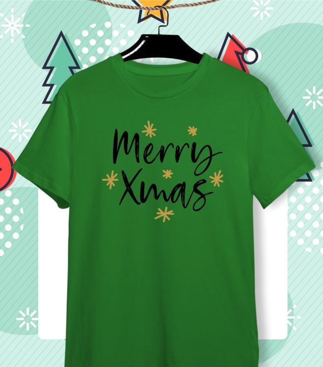 เสื้อยืดลายปีใหม่-เสื้อคริสมาสต์-happy-new-year-amp-merry-christmas-ลายน่ารักๆ-ผ้า-cotton-ใส่สบาย-สีสันสดใส