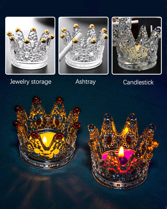 jewelry-decoration-dish-scented-storage-candle-crown-glass-candlestick