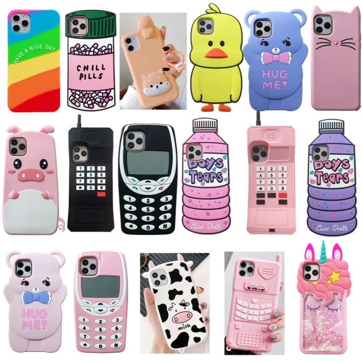 yellow-peach-flavor-3d-การ์ตูนน่ารักสัตว์-lucky-unicorn-hug-bear-ซิลิโคนสำหรับ-iphone-5-5s-se-5c-6-6s-7-8-plus-x-xr-xs-max-โทรศัพท์กรณี-fundas