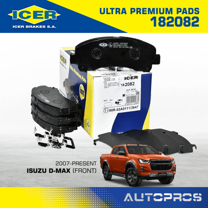 ICER Ultra Premium Front Brake Pads for Isuzu DMAX 2007Present