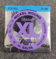 D’Addario EXL115 สายกีตาร์ไฟฟ้า เบอร์ 11 แบบนิกเกิล ของแท้ 100% (Blues-Jazz Rock / Medium, 11-49) Made in USA