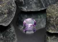 พลอยอเมทิสต์ (Amethyst) "อัญมณีแห่งความรัก ความสงบ" น้ำหนัก 1.24 ct ขนาด 6x4.2x7.7 mm. พลอยแท้ 100% เนื้อดี ราคาถูก