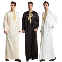 ชุดเดรสยาวผ้าอาหรับสำหรับผู้ชายเสื้อผ้าแฟชั่นมุสลิม Abaya ใหม่ชุดคลุมยาวฮิญาบเดรสแนวคาฟตันโมรอกโกเสื้อผ้าตุรกี