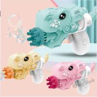 【Ready Stock】 ✿№ C30 ?READY STOCK?New Kids Electric Bubble Shark Dinosaur Gatling Bubble Machine 7-hole Huge Amount Bubble Maker Bathtub Outdoor Toys Gifts for Boy Girl Family Game