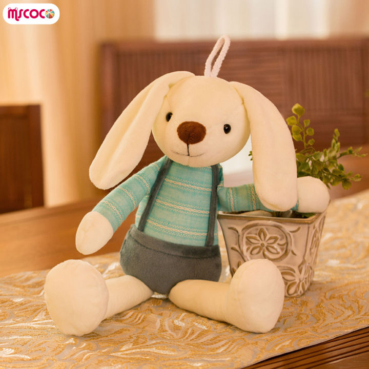 mscoco-ตุ๊กตากระต่ายหูกระต่ายผ้าขนสัตว์ตุ๊กตาเด็กกระต่ายน่ารักของเล่นตุ๊กตาผ้ากำมะหยี่ของเล่นสำหรับเด็ก