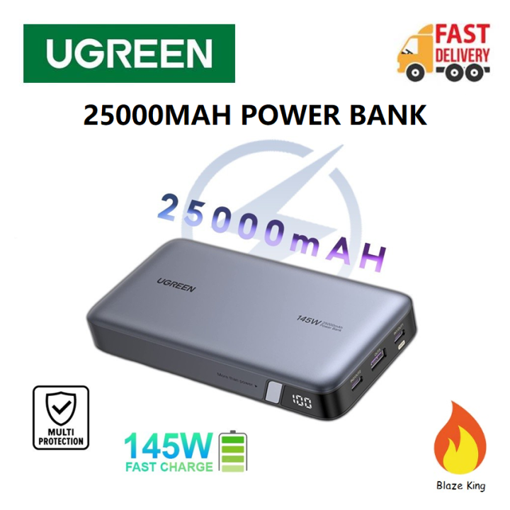 UGREEN 145W Power Bank 25000mAh | Portable Charger USB C 3 Port