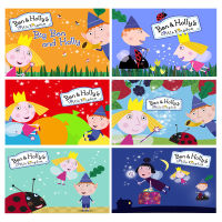 GFUITRR Ben And Hollys Little Kingdom Photography Backgrouns Happy Birthday Photo Backdrops Cartoon Decor Poster Photo Studio