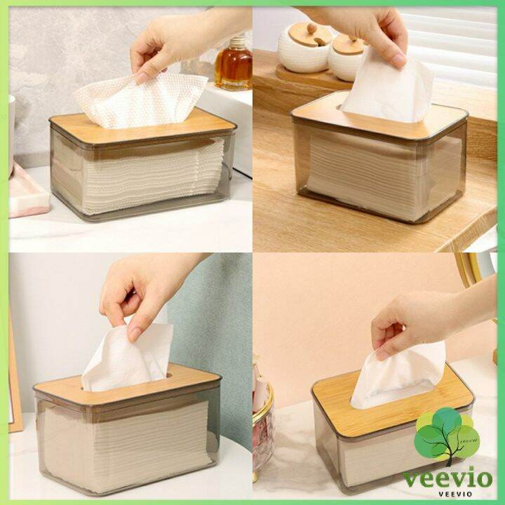 กล่องใส่ทิชชู่แบบใส-เก็บทิชชู่-กล่องกระดาษทิชชู่แบบถอดได้-tissue-box