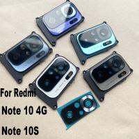 ของแท้ใหม่เหมาะสำหรับ Xiaomi Redmi Note 10 10S โครงหลังกระจกกล้องถ่ายรูปด้านหลังติดพร้อมกาวสติ๊กเกอร์4G 5G 10T สำหรับ M5S Poco