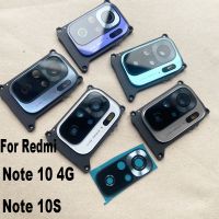 ใหม่ของแท้สำหรับ Xiaomi Redmi Note 10S 10S 10 4G ฝาหลังเลนส์กล้องถ่ายรูปกระจกกล้องมองหลังพร้อมกรอบกาวสติกเกอร์กาว