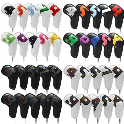 ✇◕ Gradients Number Golf Iron Head Covers Iron Headovers Wedges Covers 4-9 ASPX 10pcs Golf fan supplies