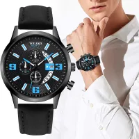 {Miracle Watch Store} นาฬิกาเหล็กกล้าไร้สนิมหรูหราผู้ชาย,นาฬิกาควอตซ์นาฬิกาข้อมือปฏิทินธุรกิจ Relogio Masculino Yako นาฬิกาผู้ชาย