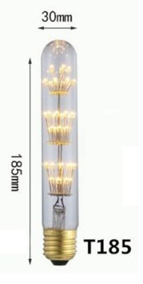 【✱2023 HOT✱】 gaqiugua6 หลอดไฟหลอด Led 3W 220V เอดิสันหลอดไฟตกแต่ง T125 T225 T185 T300 E27ดอกไม้ไฟสำหรับตกแต่งบ้านคาเฟ่ร้านอาหาร