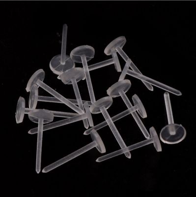【LF】 Brincos com parafusos 3/4/5mm 500 peças pinos de brinco parafusos clipe de orelha almofada de borracha joias achados pinos de plástico