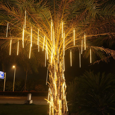 Waterproof Solar LED Meteor Shower Rain Lights Holiday String Lights Garden Light 8 Tubes 144 Leds Christmas Wedding Decoration