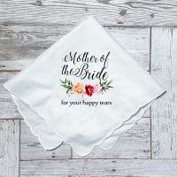 【YF】 Mother of the Bride Groom happy tears Handkerchief wedding day engagement Bridal shower bachelorette party Keepsake gift present