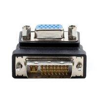 DVI-I 24 5 Male to VGA 15 Pin Fema 90 degree Right Angle Convertor Adapter 15 Pin VGA Socket to DVI Male Plug