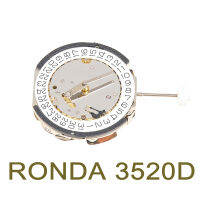 Ronda 3520D แบรนด์ใหม่สวิสเดิม multimotor ควอตซ์3520.D เคลื่อนไหว6.12 microseconds ดูชิ้นส่วนการเคลื่อนไหว