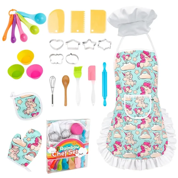 Kids Real Baking Set 24/26 pcs Toddlers Cooking Supplies Kitchen Tools
