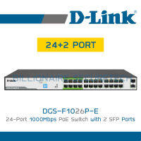 D-LINK DGS-F1026P-E 24-Port 1000Mbps PoE Switch with 2 SFP Ports BY BILLIONAIRE SECURETECH