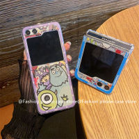 [เพื่อส่งพร้อม] Phone Case เคส Samsung Galaxy Z Flip5 Flip4 Flip3 ZFlip5 5G น่ารักการ์ตูนเคสโทรศัพท์รูปอสูรกายซิลิโคนใสกรอบนิ่ม2023