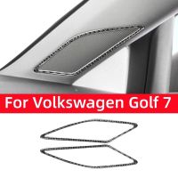 For Volkswagen Golf 7 Gti R Gte Gtd Mk7 2013-2019 Carbon Fiber Auto A-Pillar Air Outlet Decorative Frame Sticker Car Accessories