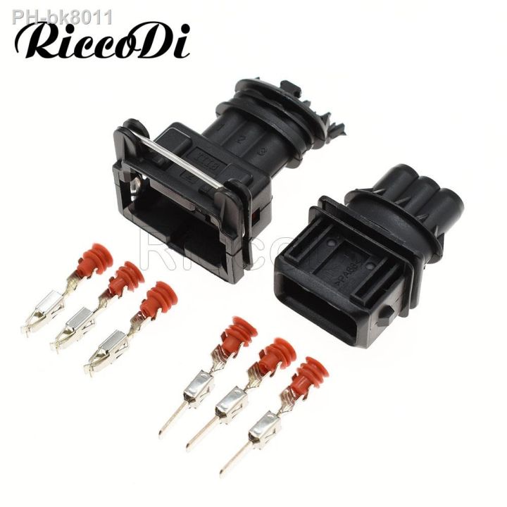 ♨ 1-20 Sets 3 Pin Female Male Tyco Car Power Timer Wire Connector ...