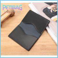 PETIBAG เคสกระเป๋านามบัตรหนังเจ้าของบัตร PU สีดำความจุเยอะเคสนามบัตรธุรกิจบ้าน