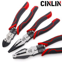 Multitool ที่ง่ายดายจมูกแบนและคีมจมูกยาวลวดเหล็ก S Tripper ตัดสายเคเบิ้ล C Rimper Criming เครื่องมือช่างช่างไฟฟ้าตัด