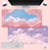 ❐✾ Purple Clouds Landscape Mouse Pad Large Computer Mat Deskpad Non-Slip Rubber Bottom Laptop Keyboard Mat Office Desktop Pad