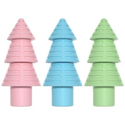 Dog Toothbrush Chew Toy Teeth Cleaning Toys for Dog Chewing Christmas Tree Shape TPR Pet Squeaky Interactive Toys with Good Elasticity for Training Cleaning Teeth fine