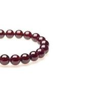 กำไลหินแท้ โกเมน size 8 mm. Garnet สร้อยข้อมือหินแท้