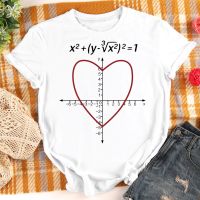 Valentine Day Tshirt Math Function Heart Graph Print Neutral Tees Sxxl Multiple Colour