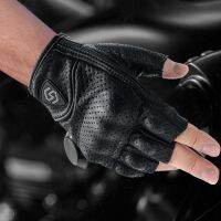 Breathable Gloves For Motorcycle Professional Faux Leather Black Knuckle Protection Half Finger Gloves for Cycling