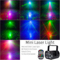 Party Lights Disco Laser Light Show Mini RG Lazer Projector RGB LED Starry Gobo Patterns 60 Kinds USB Powered For Home Club DJ