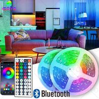 ไฟ LED แถบ RGB บลูทูธ APP ควบคุมเปลี่ยนสีไฟ USB 5โวลต์ไฟ LED RGB โคมไฟที่มีความยืดหยุ่นเทปทีวีแสงไฟประดับห้อง *