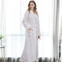 2021Thicken Warm Couple Style Flannel Robe Winter Long Sleeve Bathrobe Sexy V-Neck Women Men Nightgown Lounge Sleepwear Home Clothes