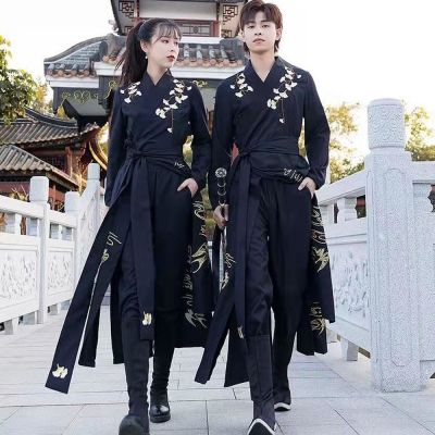 ทกระเป๋าสูทรส2023☈✵ ชุดชุดจีนชายหญิงสำหรับคู่รักนักดาบโบราณ