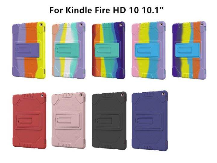 ฝาครอบสำหรับ-amazon-kindle-fire-hd-10-2021-10-1เคสแท็บเล็ตผิวเด็กปลอดภัยเกราะเคสโทรศัพท์กันกระแทกเกราะกันกระแทก-kickst