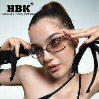 HBK 2022 Fashion Glasses Men Unique Shape The Matrix Trinity Style Y2K Sunglasses Women Metal Brand Design Sun Glasses Cool Man Decanters