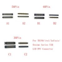 2PCS 30 40 50 Pin LCD Display Screen ขั้วต่อ FPC บนเมนบอร์ดสําหรับ TECNO Itel Oraimo Infinix USB Charger พอร์ตชาร์จ