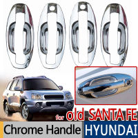 สำหรับ Hyundai Santa Fe 2001-2006อุปกรณ์เสริม Chrome Trim มือจับประตูด้านนอกครอบคลุมคลาสสิก2002 2003 2004สติกเกอร์แต่งรถ